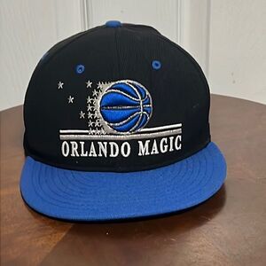 🔥🏀 Vintage ORLANDO MAGIC NBA Hardwood Classics Flat Bill Snapback Hat - EUC